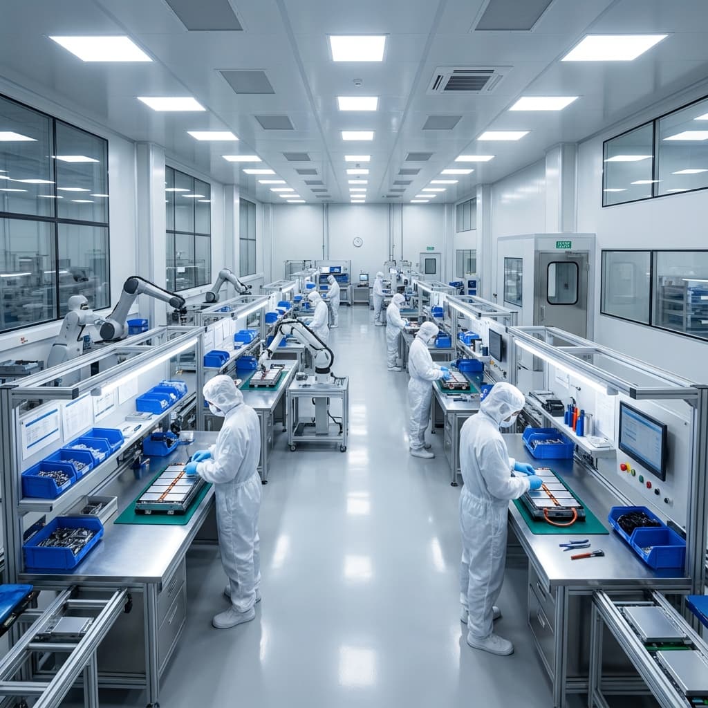 Modern battery manufacturing facility
